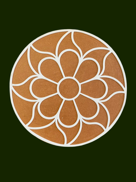 Wooden mandala rangoli