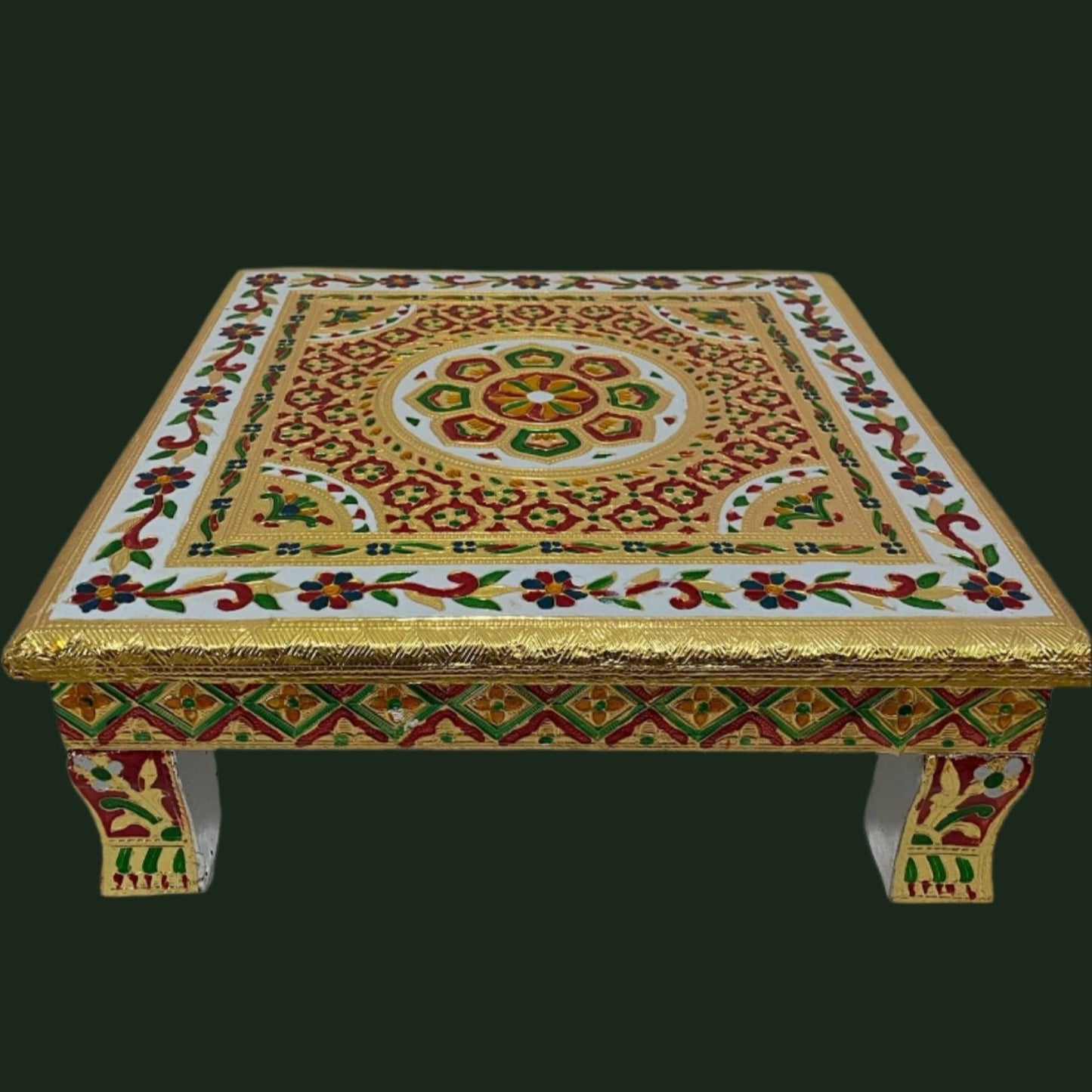 Bajat (Pooja Stool) - Floral Pattern