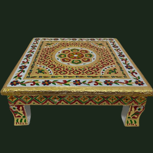 Bajat (Pooja Stool) - Floral Pattern