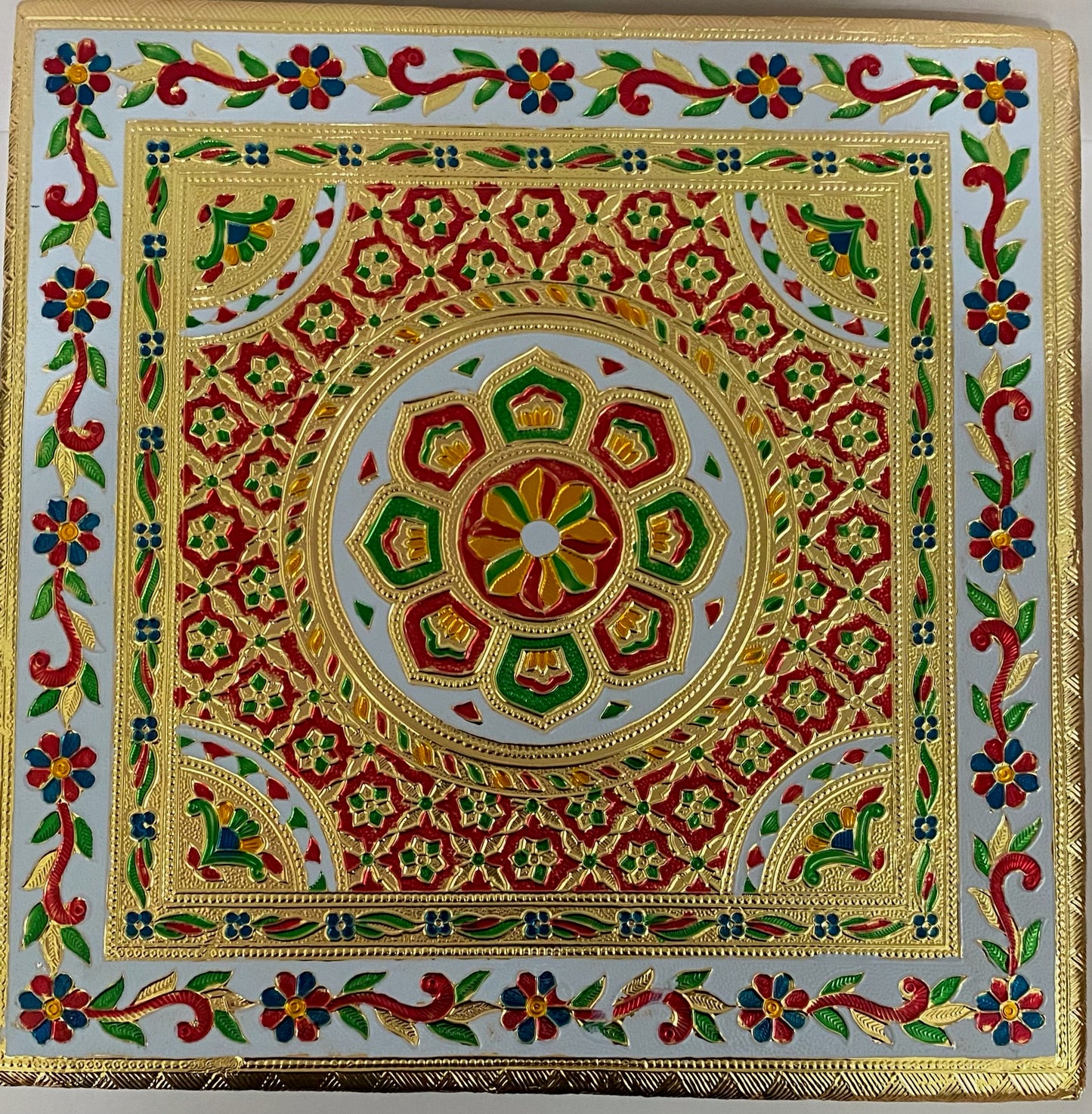 Bajat (Pooja Stool) - Floral Pattern